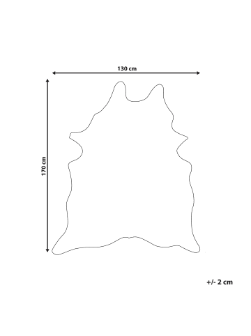 Beliani Schaffell BOGONG in Beige/Gold - (W) 130 x (H) 1 x (L) 170 cm