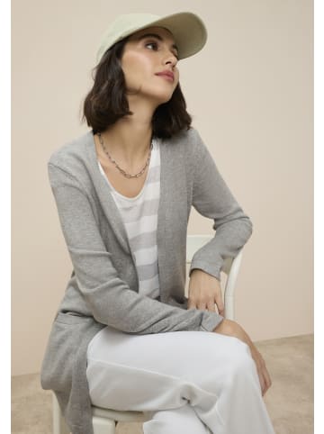 Tamaris Strickjacke in hellgrau melange