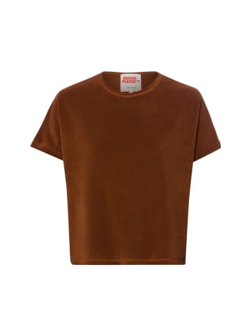Marie Lund Frottee-Shirt in braun