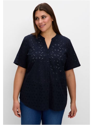 sheego Bluse in tiefblau