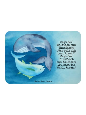 Mr. & Mrs. Panda magnet Walfisch Thunfisch Design mit Spruch in Weiß