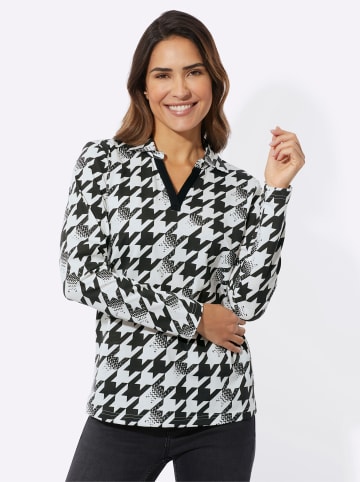 Sieh an! Druck-Shirt in schwarz-ecru-bedruckt