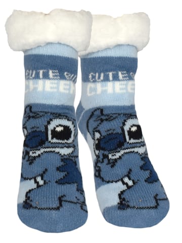 Lilo & Stitch Disney Lilo & Stitch Hüttensocken Haussocken Kuschelsocken Socken in blau