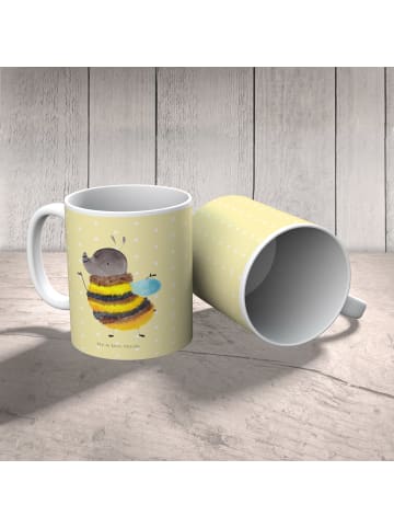 Mr. & Mrs. Panda Kaffeetasse Hummel flauschig ohne Spruch in Gelb Pastell