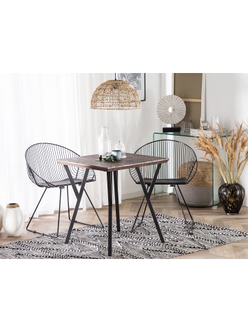 Beliani Esszimmertisch BRAVO in Braun/Schwarz - (W) 70 x (H) 75 x (L) 70 cm