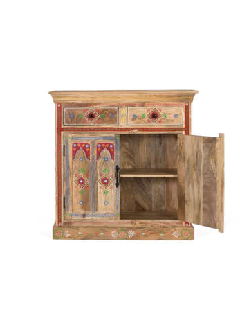 Giner y Colomer Sideboard mit 2 Schubladen und 2 handbemalten Türen in Multicolored