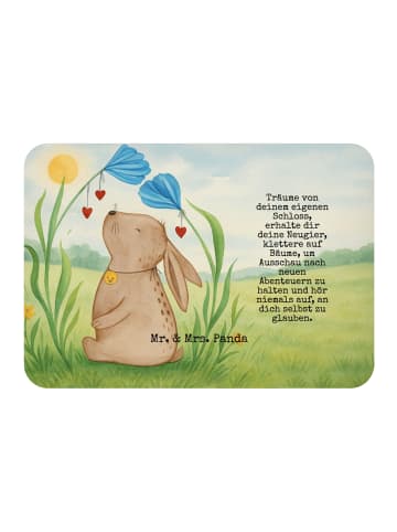 Mr. & Mrs. Panda Magnet Hase Blume Design mit Spruch in Weiß