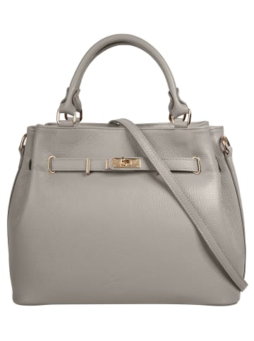 Samantha Look Handtasche echt Leder in grau