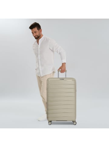 Franky London 4 Rollen Trolley L 74 cm mit Dehnfalte beige