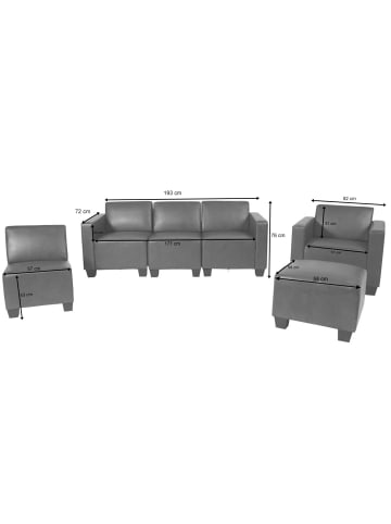 MCW Modular Sofa-System Moncalieri 3-1-1-1, Dunkelgrau