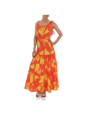 Ital-Design Kleid in Orange und Gelb