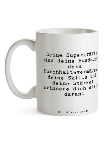 Mr. & Mrs. Panda Kaffeebecher Spruch Sportliche Wettkämpfe Super... in Weiß