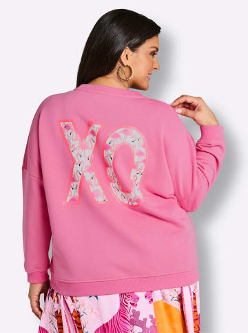 sheego Sweatshirt in altrosa-pink-bedruckt
