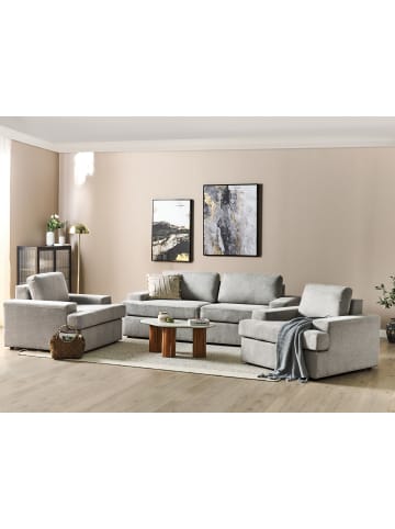 Beliani 3-tlg Sitzgruppe ALLA in Grau