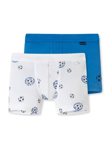 Schiesser Retroshorts 2er-Pack Basic Kids in weiß/blau