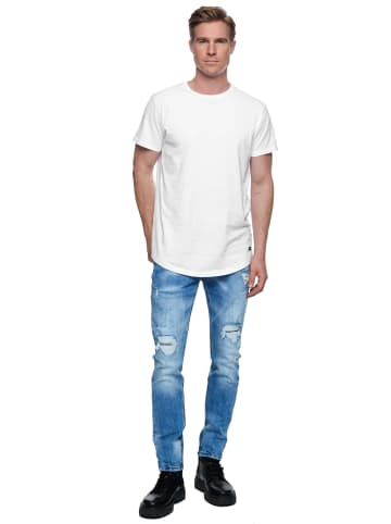 Rusty Neal Jeans Hose "MINO" Slim Fit Stretch Destroyed-Pants in Light Blue Used