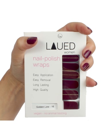 VARGU LAUED vegane Nagelfolien solid purple in Golden Line