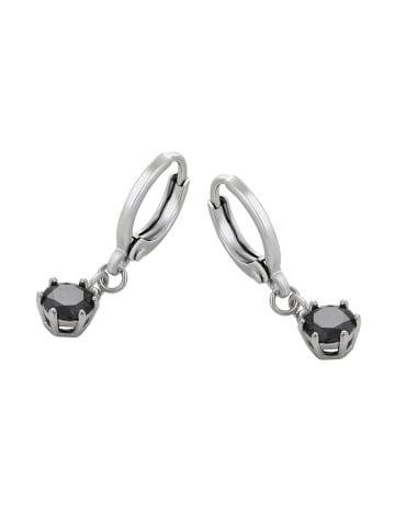 faina Earrings in Silver Black