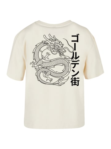 F4NT4STIC Ladies Everyday Tee Drache Golden Gai in Whitesand