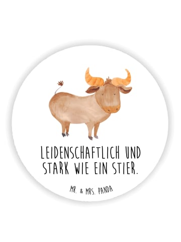 Mr. & Mrs. Panda magnet Sternzeichen Stier mit Spruch in Weiß