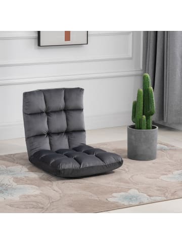 HOMCOM Bodenstuhl in Dunkelgrau 55L x 71B x 53,5H cm