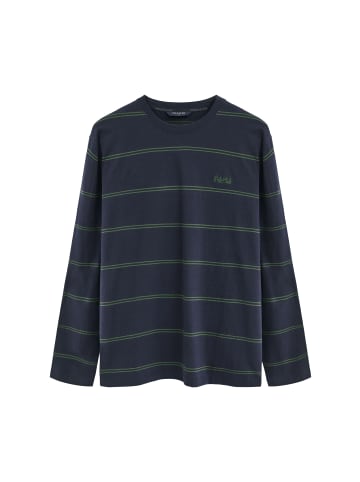 Polo Club T-Shirt MAN REMO LONG SLEEVE LOOSE FIT in Navyblau-Grün