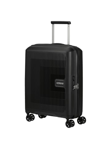 American Tourister Aerostep - 4-Rollen-Kabinentrolley 55 cm erw. in schwarz