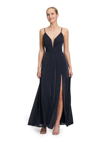 Vera Mont Abendkleid mit Lurexfaden in Dunkelblau/Grau