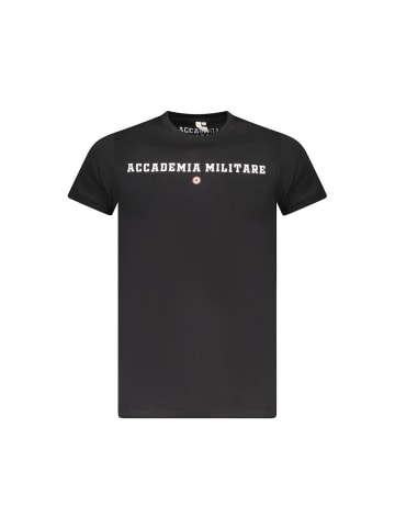 ACCADEMIA MILITARE Schwarzes Baumwoll-T-Shirt