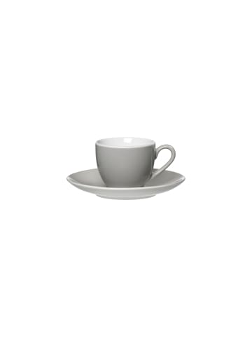 Ritzenhoff & Breker 6er Set Espressotassen und -untertassen Doppio 80 ml in Grau