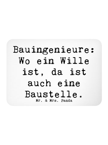 Mr. & Mrs. Panda Magnet Spruch Bauingenieur Wille mit Spruch in Weiß
