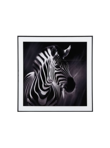 Present Time Wanddekoration Zebra - Schwarz - 2x50x50cm