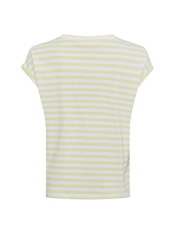 comma T-Shirt in limone weiß - 0001