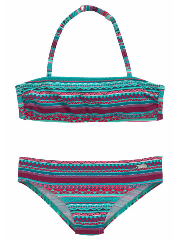 Buffalo Bandeau-Bikini in türkis-gestreift