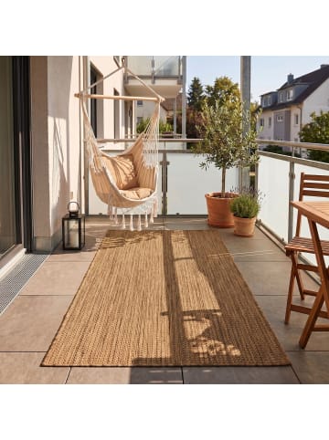 Indoor Outdoor Teppich Mira 1450 Läufer in Braun