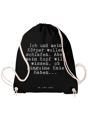 Mr. & Mrs. Panda Turnbeutel Ich und mein Körper... mit Spruch in Schwarz