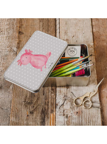 Mr. & Mrs. Panda Geschenkverpackung Axolotl Niedlich ohne Spruch in Grau Pastell