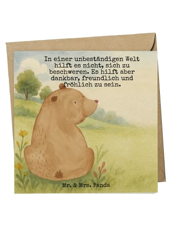 Mr. & Mrs. Panda Deluxe Karte Bär Schulterblick Design mit Spruch in Weiß