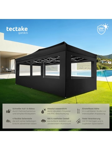 tectake Gartenzelt 6 x 3 m, inklusive Spannseile, Heringe und Tragetasche