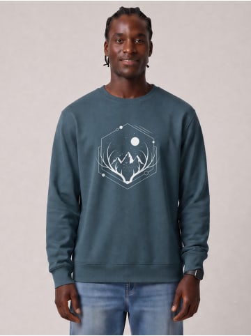 wat? Apparel Sweatshirt Wanderlust at night in Petrol