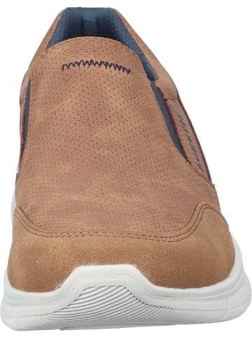 Bugatti Denim Slipper, Sportliche Slipper in cognac