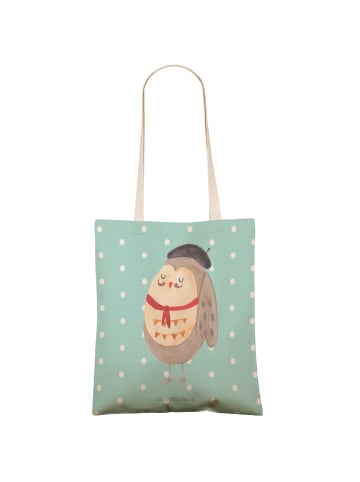Mr. & Mrs. Panda Tasche Eule Frankreich ohne Spruch in Türkis Pastell