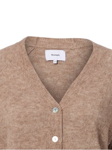 NÜMPH Strickjacke Nuriette in taupe - 0005