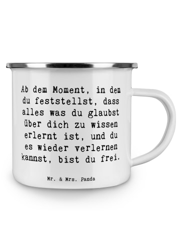 Mr. & Mrs. Panda Kaffeebecher Spruch Erleuchtung und Freiheit mi... in Weiß