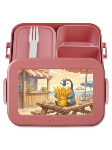 Mr. & Mrs. Panda Bentobox Pinguin Pommes Eimer Design ohne Spruch in Rot Pastell