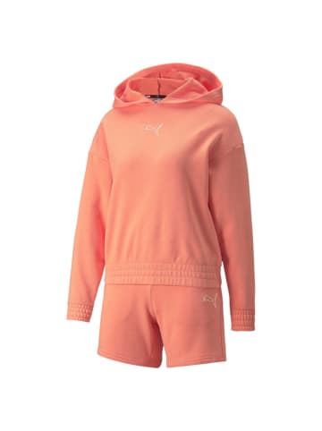 Puma Sweatset Loungewear 7 Shorts Suit in Pfirsich