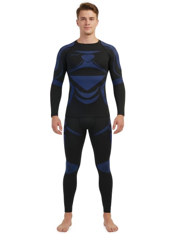 normani 2x Herren Thermo Langarmshirt in Schwarz/Blau