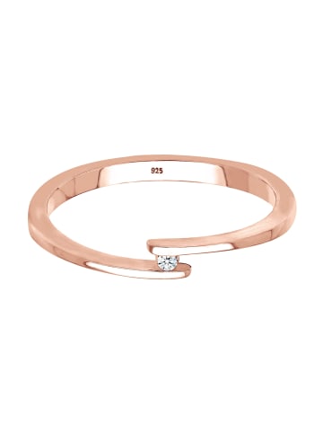 Elli DIAMONDS  Ring 925 Sterling Silber Verlobungsring in Rosegold