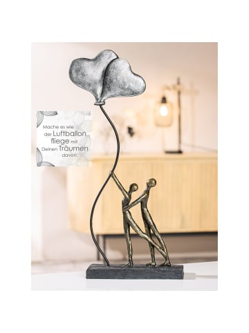 GILDE Skulptur Love Balloon bronzefarben - (H) 48 cm