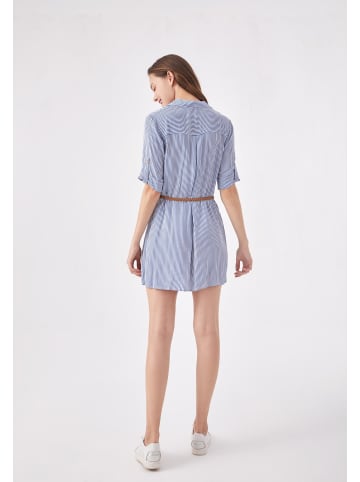 Aiki Keylook Blusenkleid Blue Heart in Blau